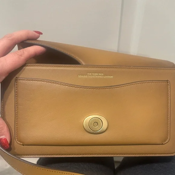 Coach Tabby 26 Tan/BRN Leather Shoulder Bag - Picture 8 of 13